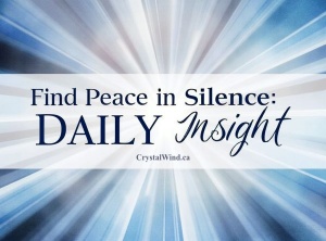 Find Peace in Silence: Daily Spiritual Insight